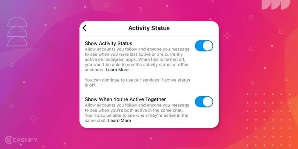 Steps to Hide Online In Instagram Using iPhone - step -5