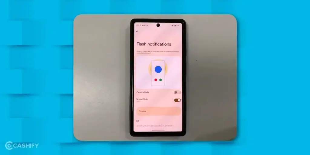 Android 14 update Flash Notifications