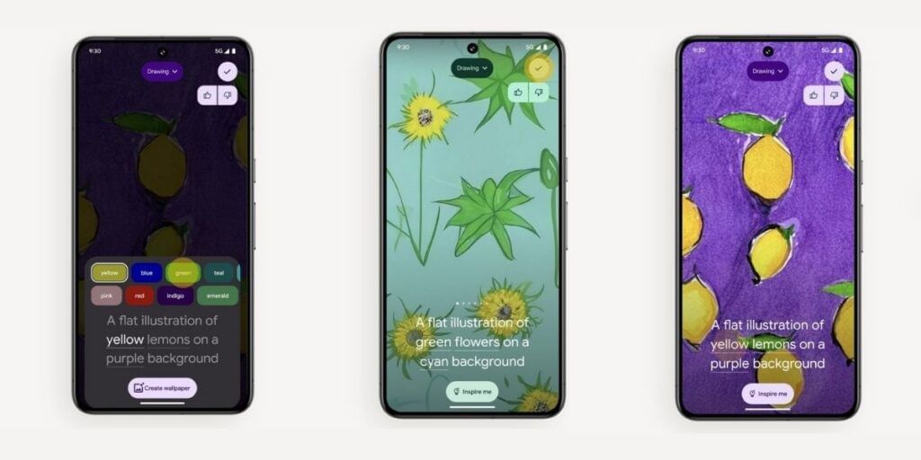 The new AI wallpapers on Pixel 8 offer you plenty of customization options