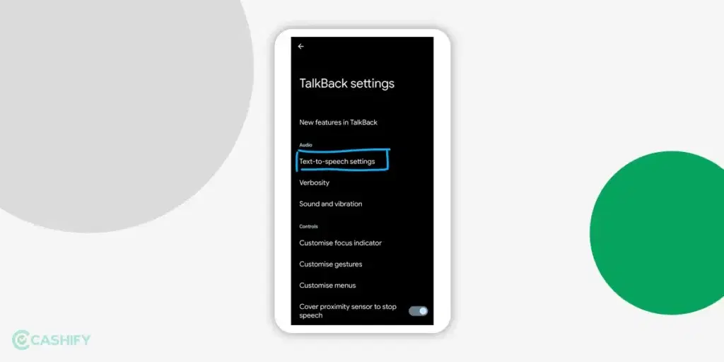 talkback settings