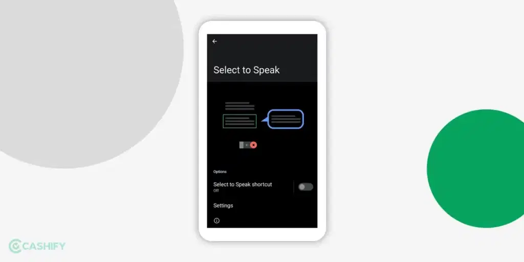Google speech service select to speak