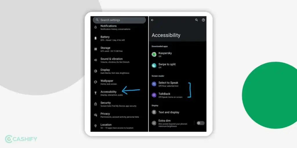speech service by google settings