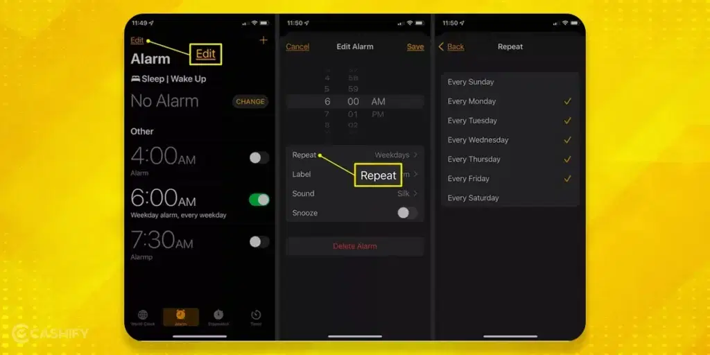 Is Alarm's Time Settings Set Properly - fix an alarm not going off on iPhone