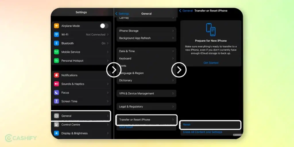 Restore the iPhone to Default Factory Settings. - fix an alarm not going off on iPhone