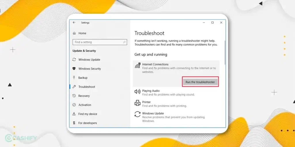 Windows 11 trouble shooter