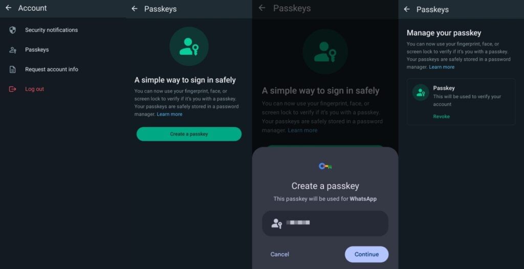 How to enable Passkeys on WhatsApp