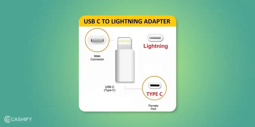 TEQNEQ Trendy 30W USB-C Female to Lightning Cable Adapter