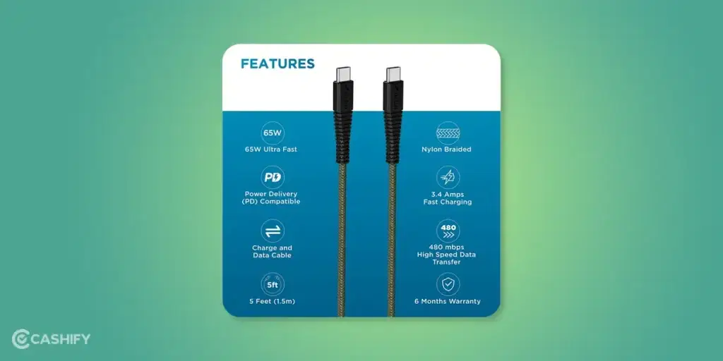 URBN 65W Fast Charging USB Type-C to Type-C Cable