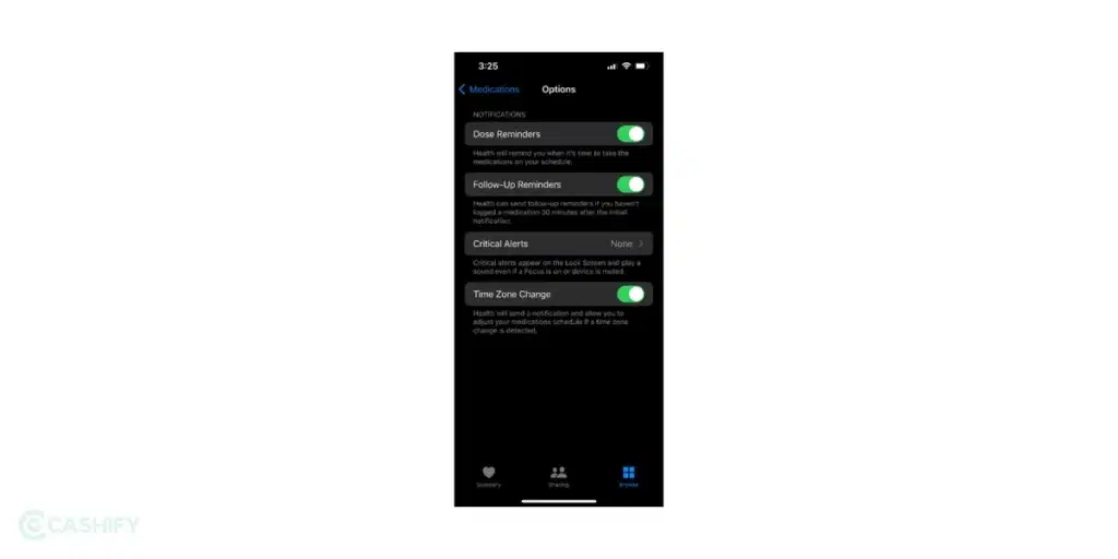 How to turn off medication reminders on iOS 17