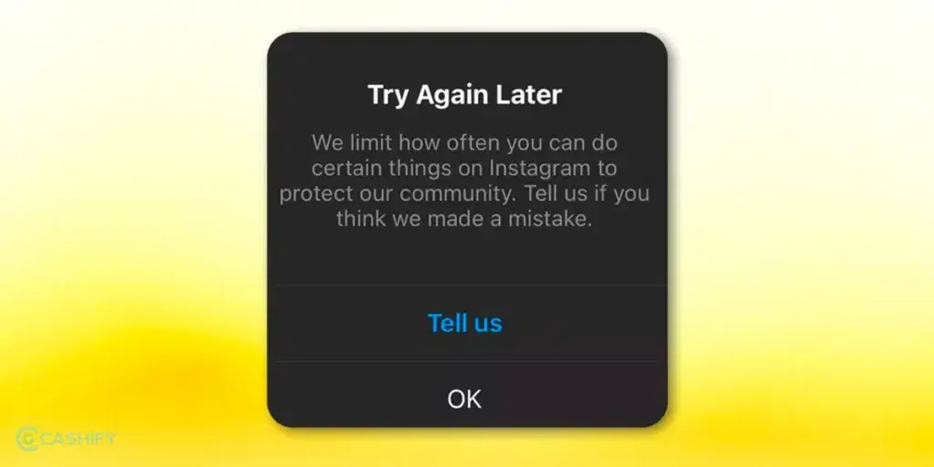 can't send messages on instagram- server error