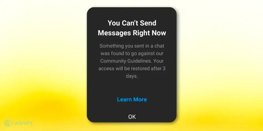 can't send messages on instagram