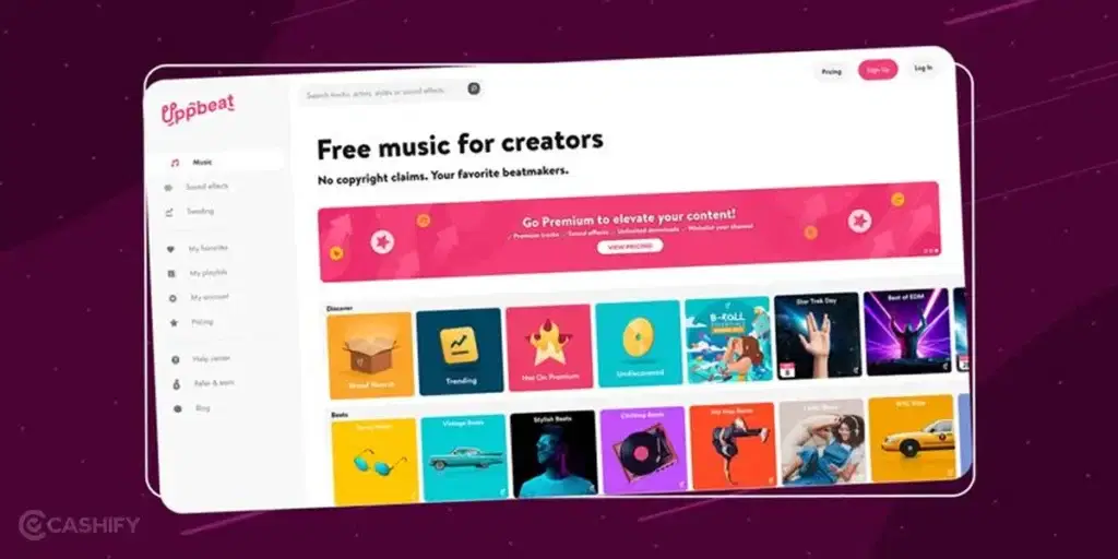 Uppbeat free music download sites