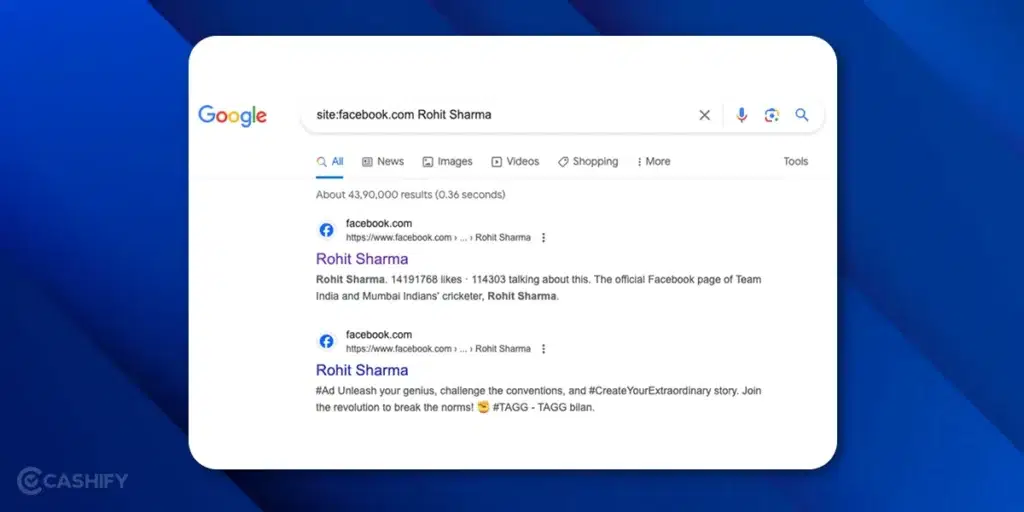 search Facebook profile without an account