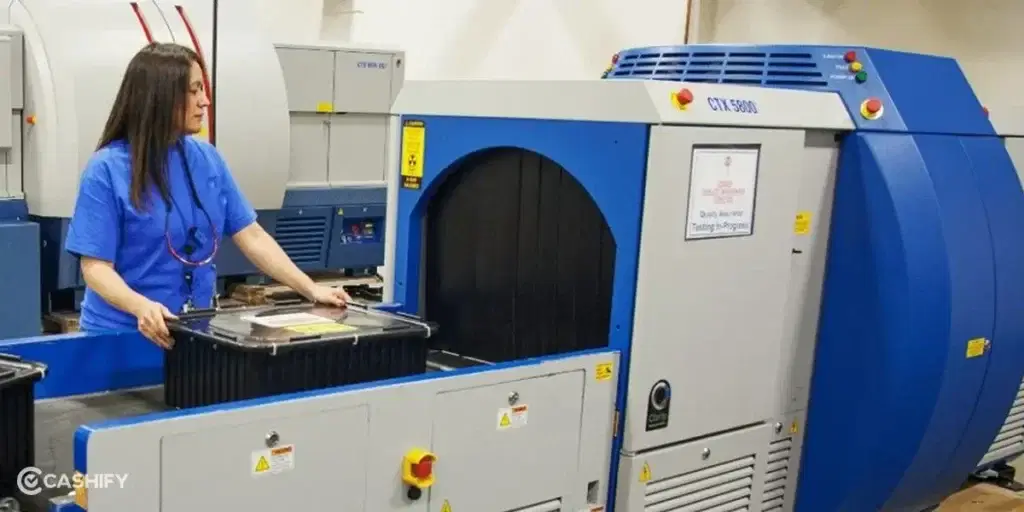 gadgets-in-tray system in Airport CTX Machines