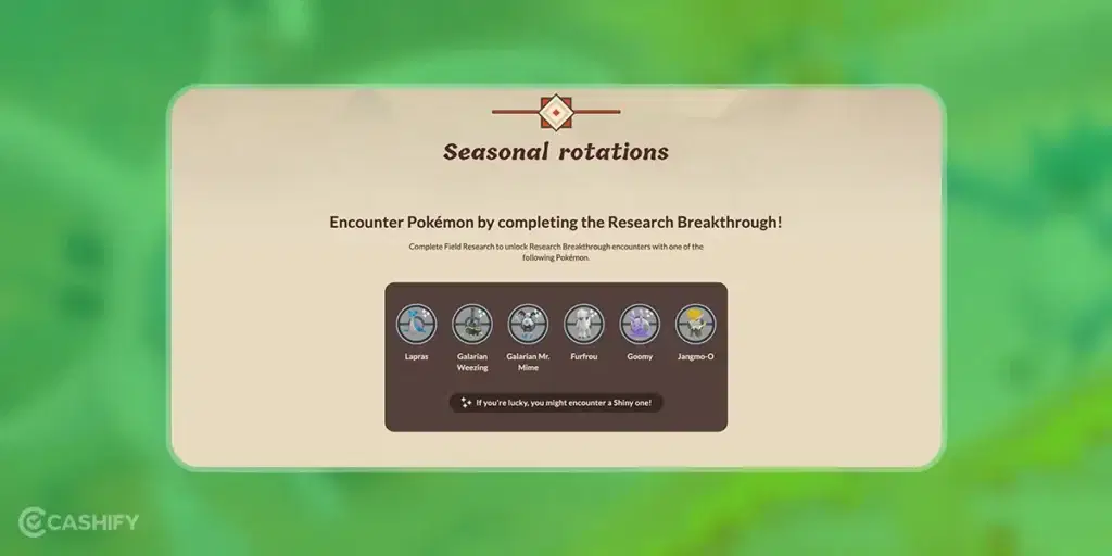 Pokemon Go Timeless Travels Seasonal Rotation
