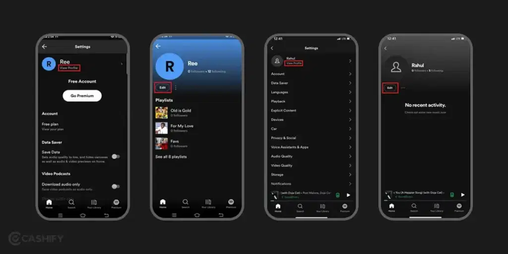 How to change Spotify display name on the mobile? - step - 3