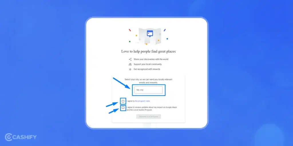 sign up for the Google Local Guide Program - step -2