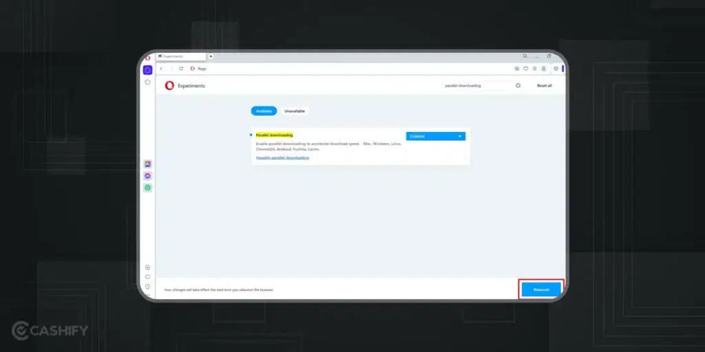 Opera- parallel downloading - Desktop- step -3