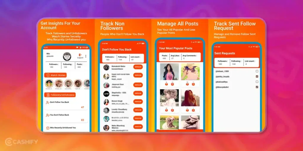 Followers & Unfollowers App