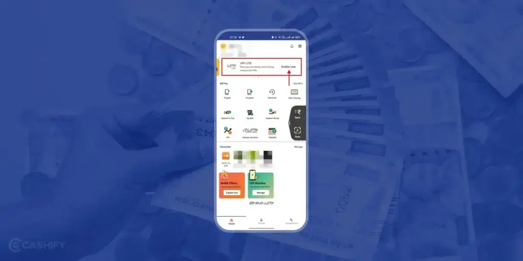 Steps to Enable and Use UPI Lite on the BHIM App - step - 1