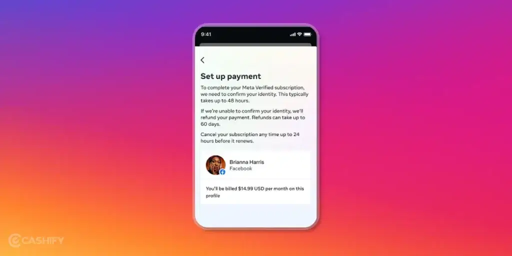 meta verified paid blue tick instagram