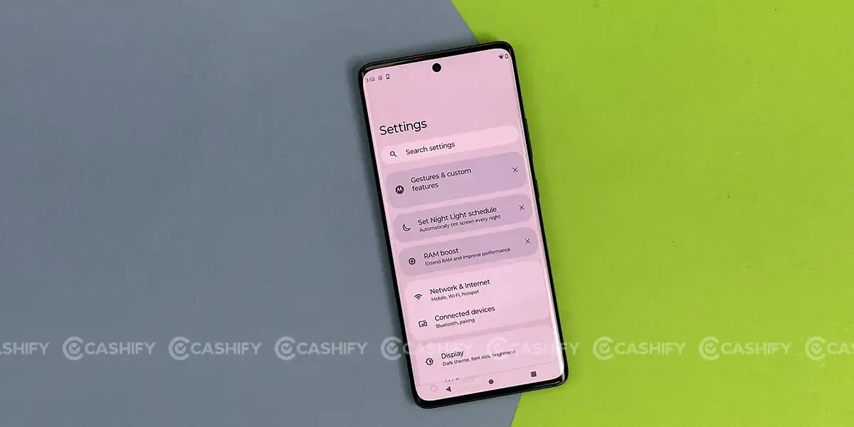 Motorola Edge 30 Fusion Settings