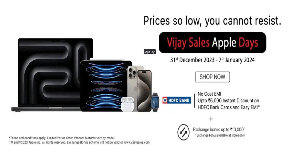 Apple Days At Vijay Sale Brings Discount on iPhone 15 Series