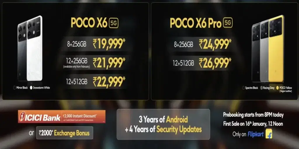 Poco X6 Series Pricing In India