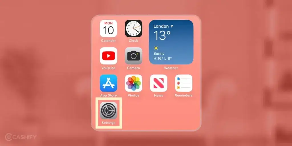 Settings to enable screen mirroring