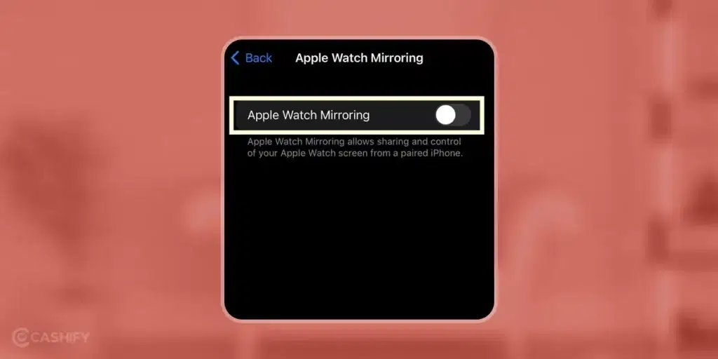 Apple Watch Mirroring