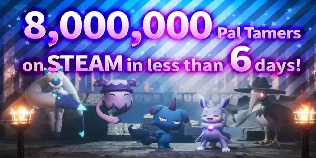Palworld Crosses 2 Million Concurrent Players On Steam