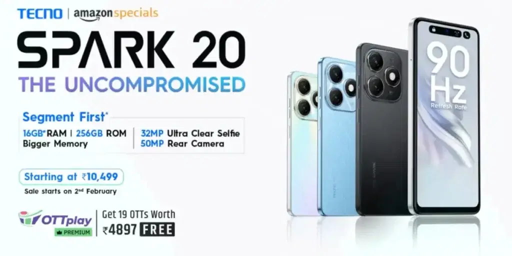Tecno Spark 20 Price In India
