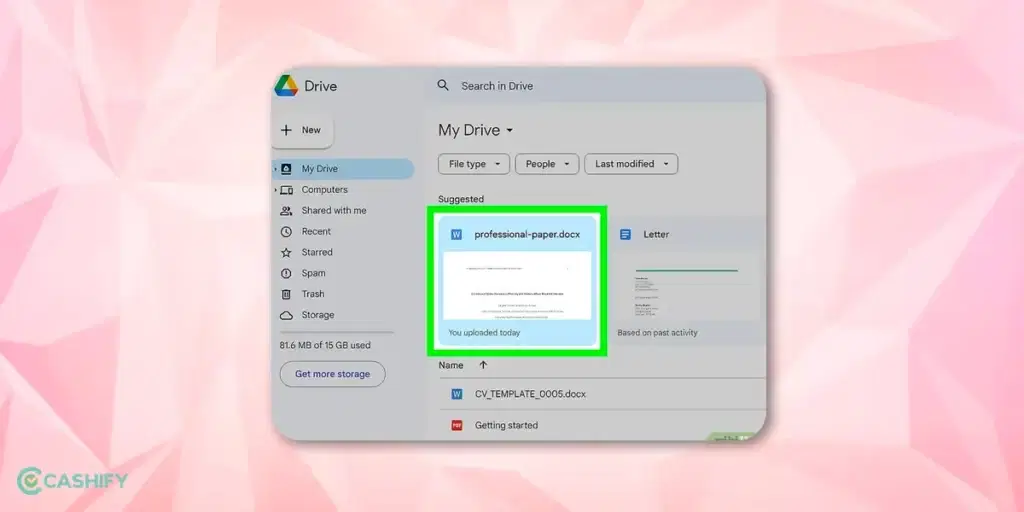 Using Google Drive - Step - 5