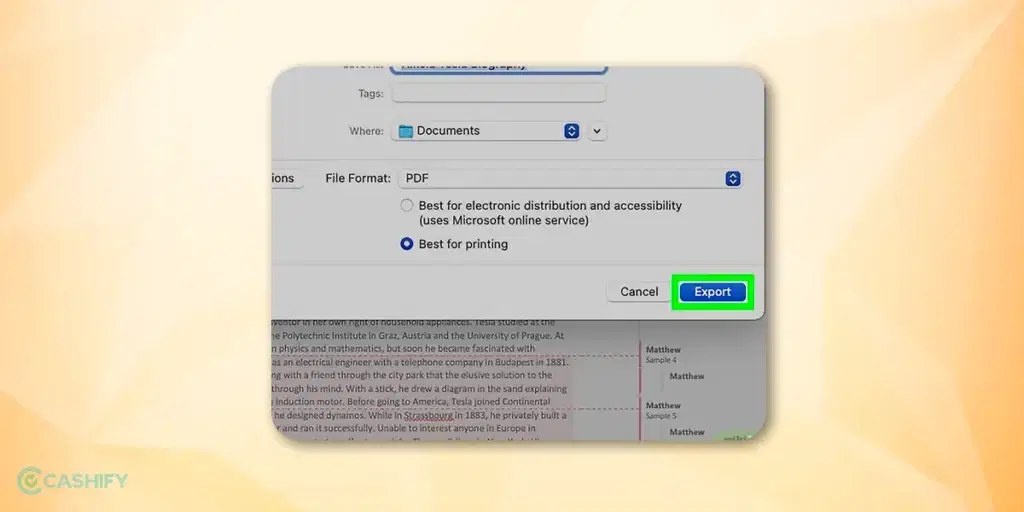 Convert Doc To PDF On Mac - step -4