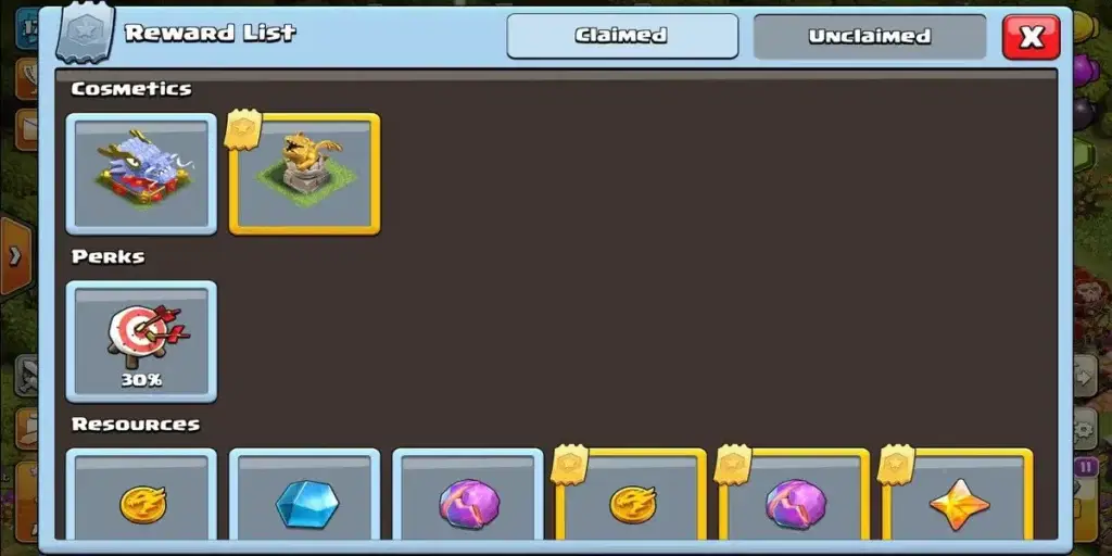 Clash of Clans Dragon Festival All Rewards