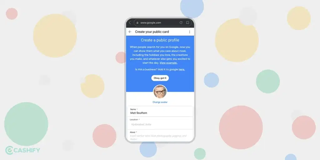 How to create your won public card