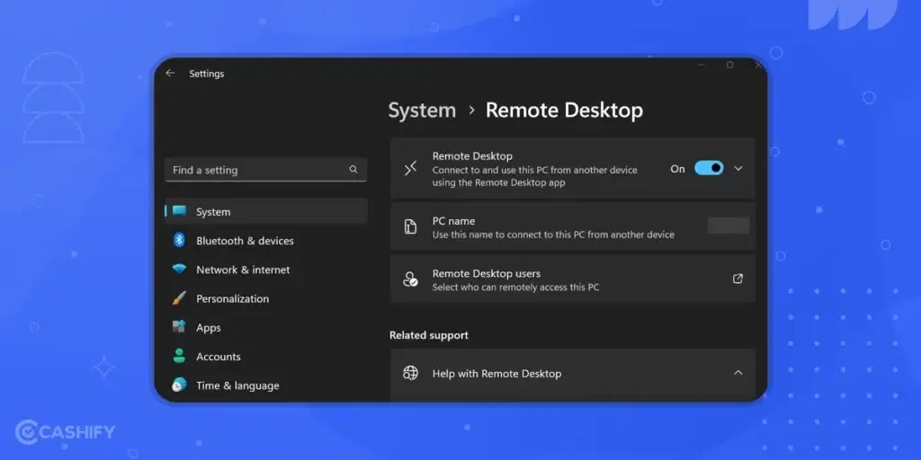 Enable Remote Desktop on Windows