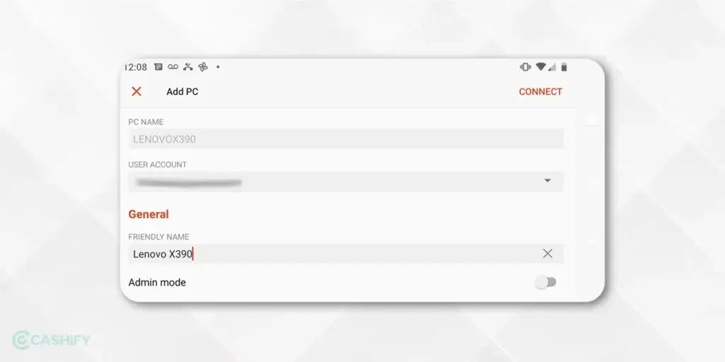 add pc details to establish remote desktop