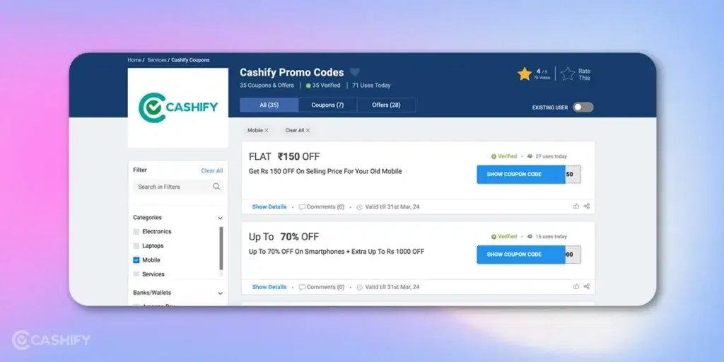 Cashify Holi Sale Deals 2024!