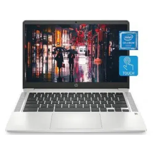 HP Chromebook 14a na0130nr 4A4Z3UA Intel Celeron Dual Core 4 GB 32 GB eMMC Google Chrome Front