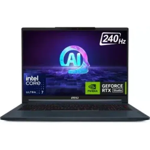 MSI Stealth 16 AI Studio A1VFG 058IN Core Ultra 7 32 GB 1 TB SSD Windows 11 8 GB Front