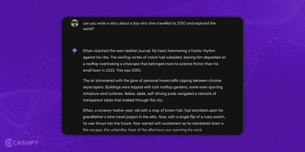 Google Gemini Prompt to create stories