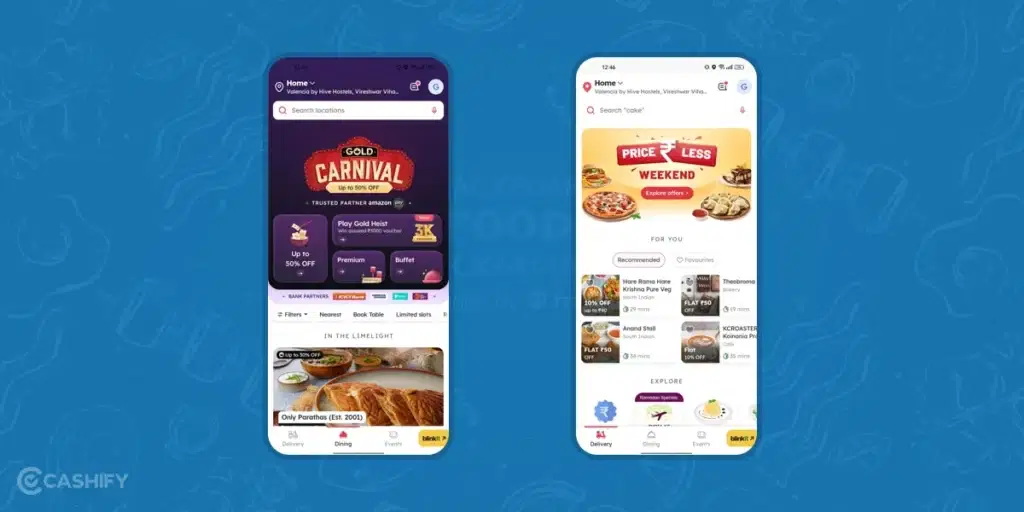 book a table using Zomato Dining