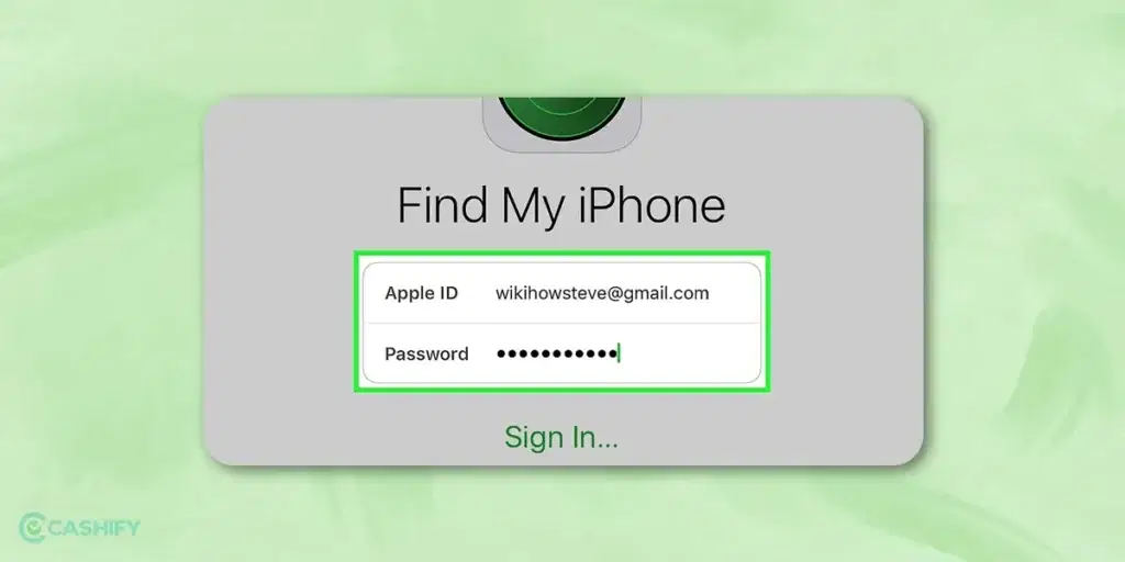 Use Find My iPhone app - step -2