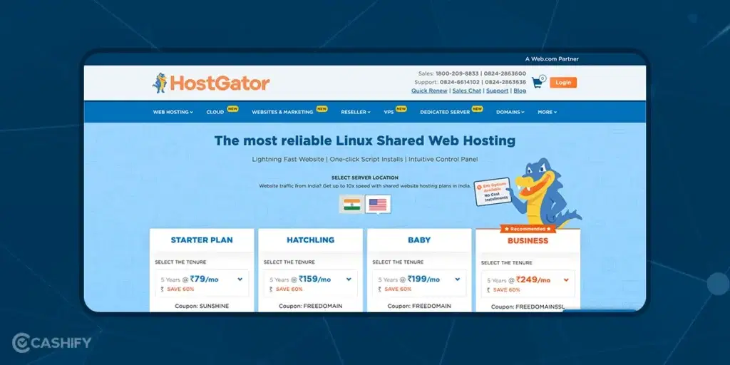 HostGator Best Web Hosting in India