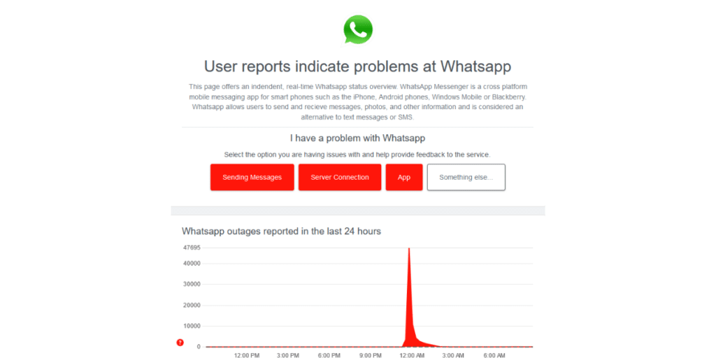 WhatsApp Not Working