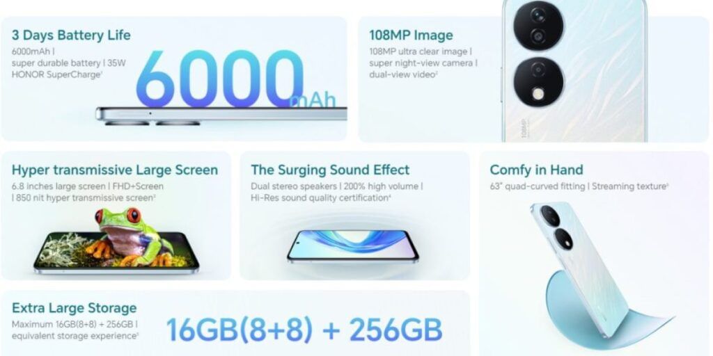 Honor X7b 5G features