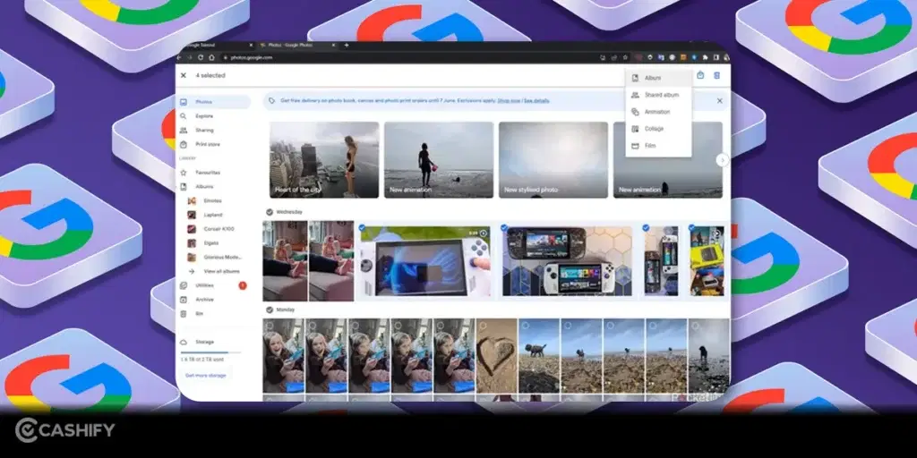 Selecting Google Photos