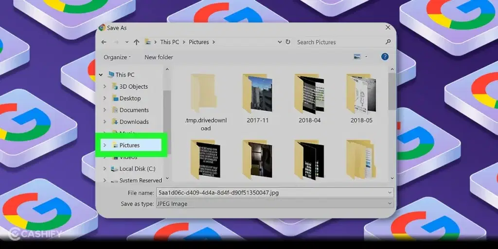 Selecting Download Location after downloading google photos
