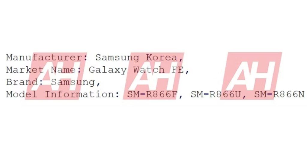 Samsung Galaxy Watch FE Leak News